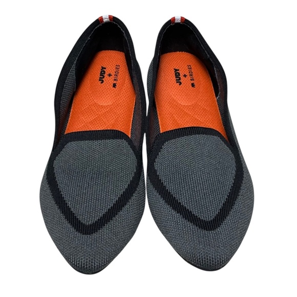 Birdies Blackbird Flats Loafers Gray Black Point Knit Comfort Work Casual Size 6 - Picture 14 of 14